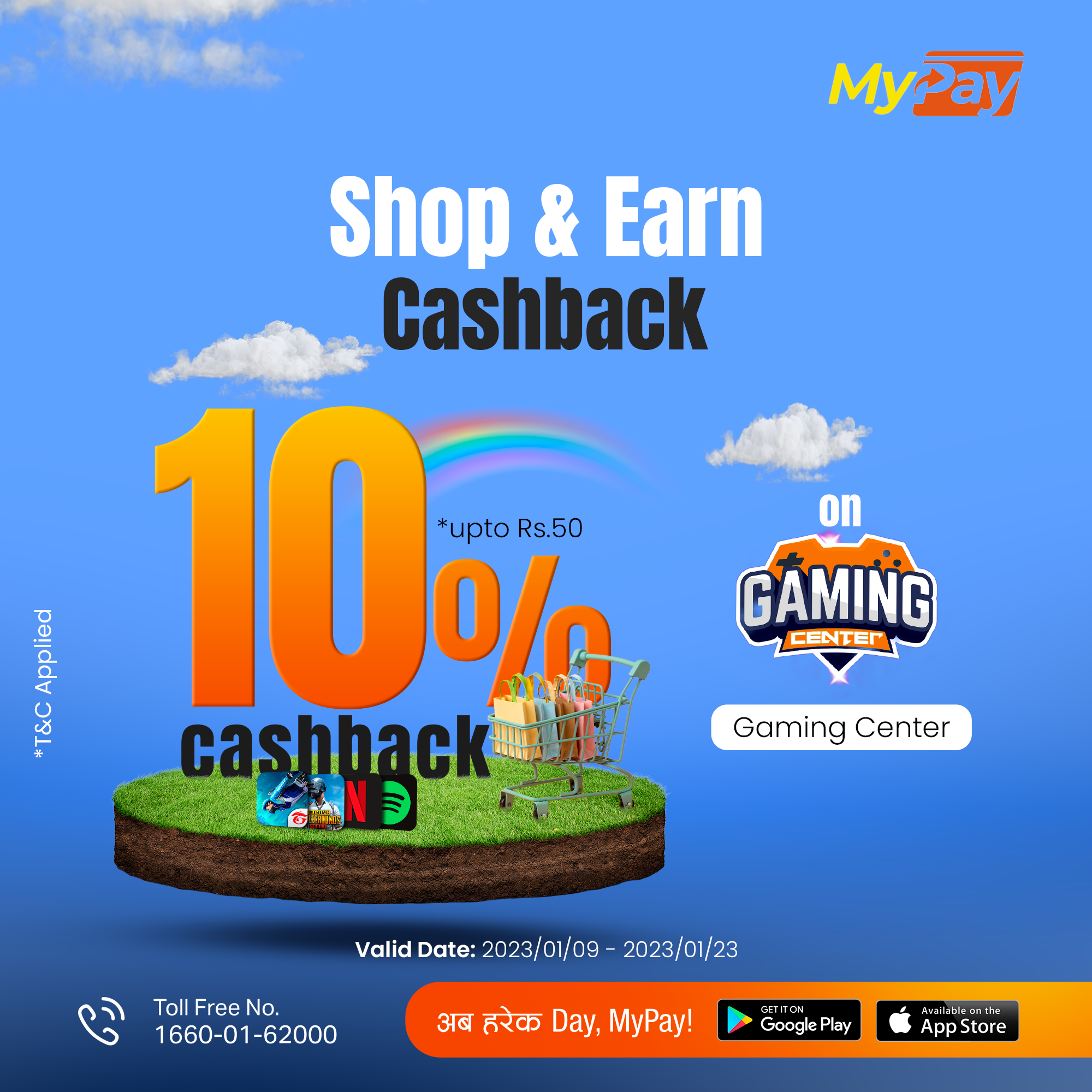 10% Cashback Terms and Conditions MyPay